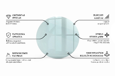 Rond tafelblad transparant