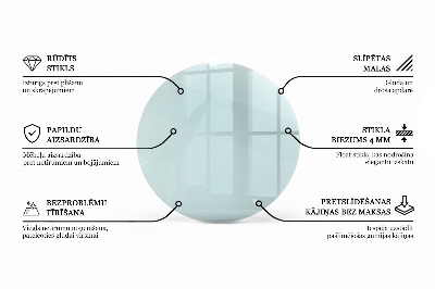 Rond tafelblad transparant