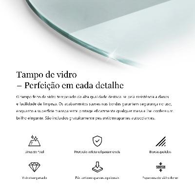 Rond tafelblad transparant