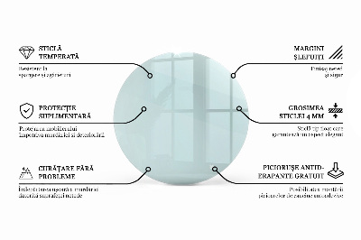 Rond tafelblad transparant