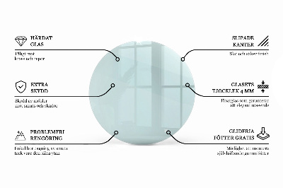 Rond tafelblad transparant