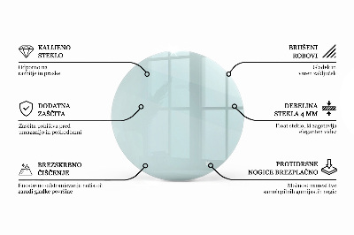 Rond tafelblad transparant