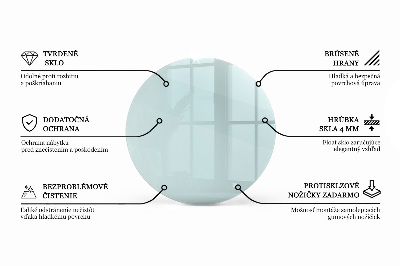 Rond tafelblad transparant