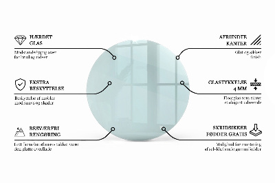 Rond tafelblad transparant