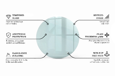 Rond tafelblad transparant