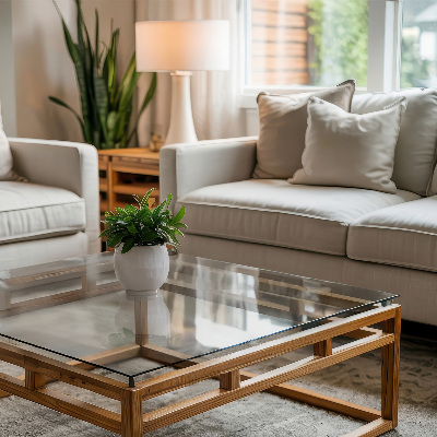 Rechthoekig tafelblad transparant