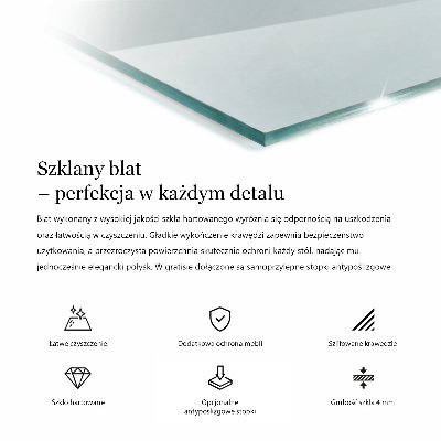 Rechthoekig tafelblad transparant