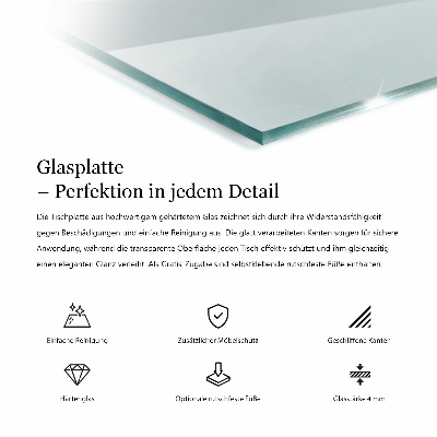 Rechthoekig tafelblad transparant