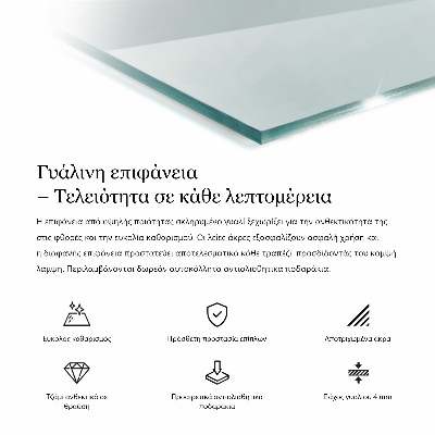 Rechthoekig tafelblad transparant