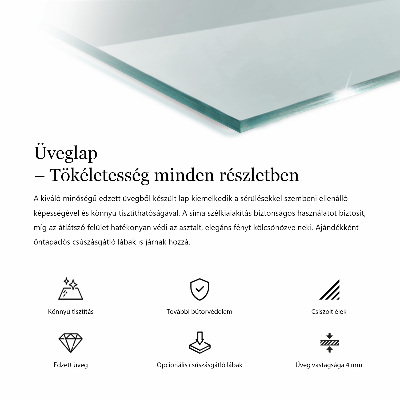 Rechthoekig tafelblad transparant