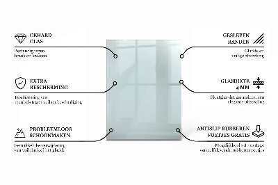 Rechthoekig tafelblad transparant