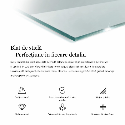 Rechthoekig tafelblad transparant