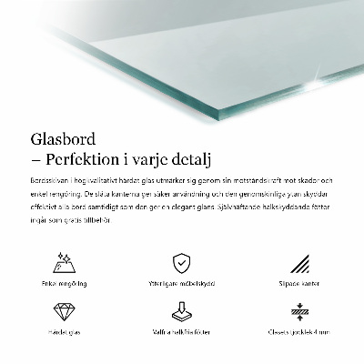 Rechthoekig tafelblad transparant