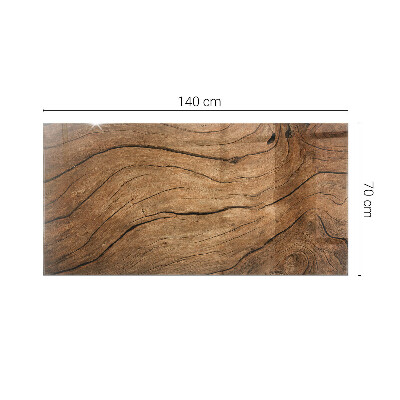 Tafelblad van glas Hout-geïnspireerd patroon