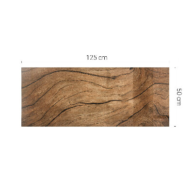 Tafelblad van glas Hout-geïnspireerd patroon