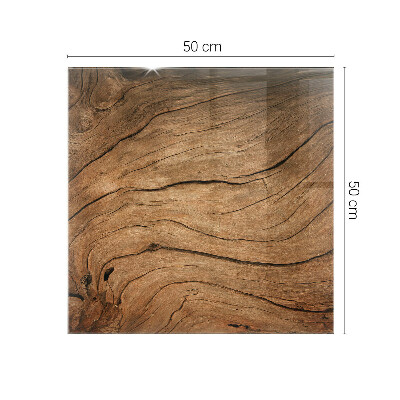 Tafelblad van glas Hout-geïnspireerd patroon