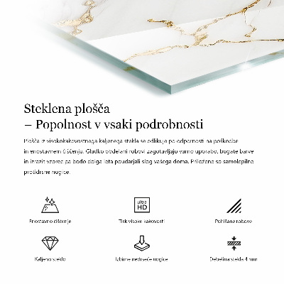 Tafelblad van glas Natuursteenstructuur