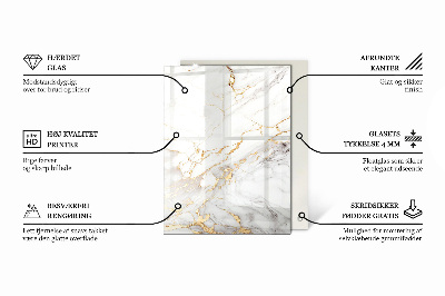 Tafelblad van glas Natuursteenstructuur