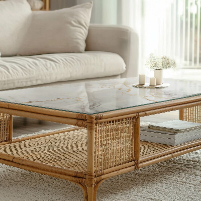 Tafelblad van glas Geaderde marmerstijl