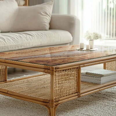 Tafelblad Hout met harsaccenten