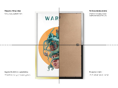 Schilderij met zwarte lijst Warschau