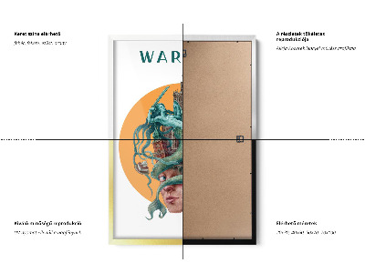 Schilderij met zwarte lijst Warschau