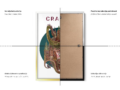 Schilderij met zwarte lijst Krakau