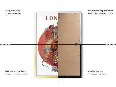 Schilderij met zwarte lijst Londen