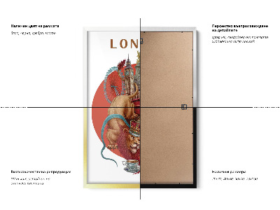 Schilderij met zwarte lijst Londen