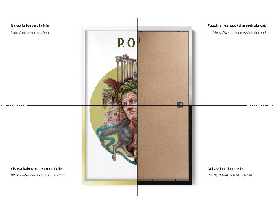 Schilderij met zwarte lijst Rome