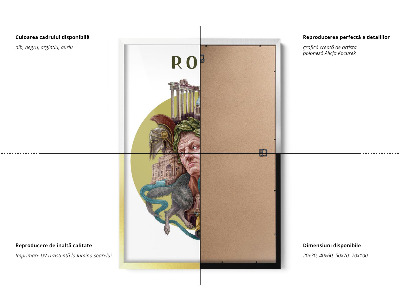 Schilderij met zwarte lijst Rome