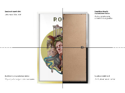 Schilderij met zwarte lijst Rome