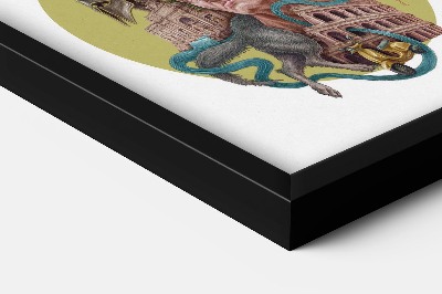 Schilderij met zwarte lijst Rome