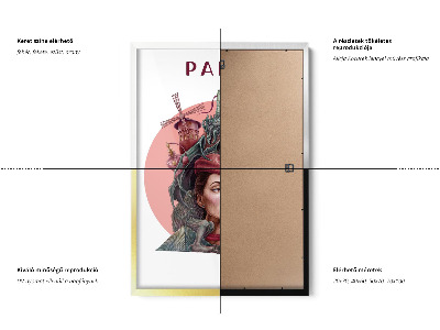 Schilderij met zwarte lijst Parijs