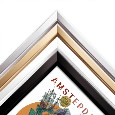 Schilderij met zwarte lijst Amsterdam