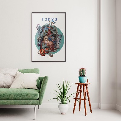 Schilderij met zwarte lijst Tokio