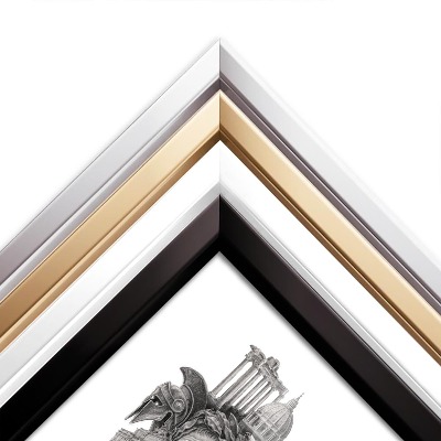 Schilderij met zwarte lijst Rome Zwart-Wit