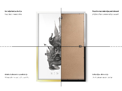 Schilderij met zwarte lijst New York Zwart-Wit