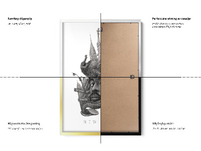 Schilderij met zwarte lijst New York Zwart-Wit