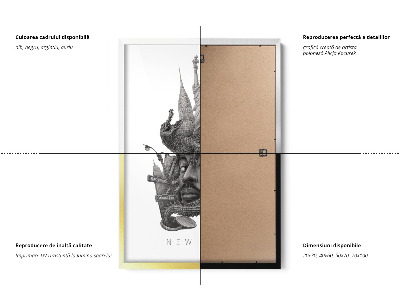 Schilderij met zwarte lijst New York Zwart-Wit