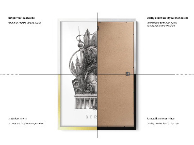 Schilderij met zwarte lijst Berlijn Zwart-Wit