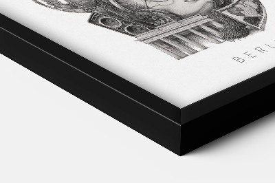 Schilderij met zwarte lijst Berlijn Zwart-Wit