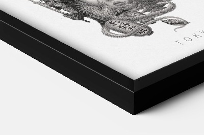 Schilderij met zwarte lijst Tokio Zwart-Wit