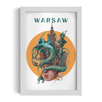 Schilderij met witte lijst Warschau