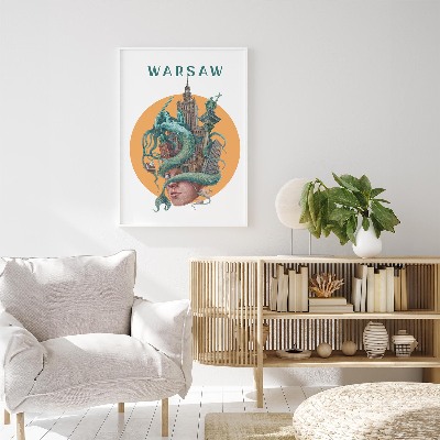 Schilderij met witte lijst Warschau