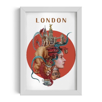 Schilderij met witte lijst Londen