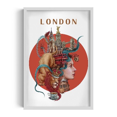 Schilderij met witte lijst Londen