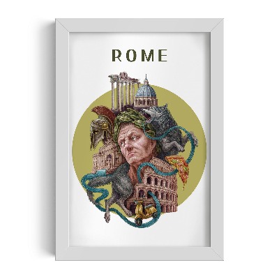 Schilderij met witte lijst Rome