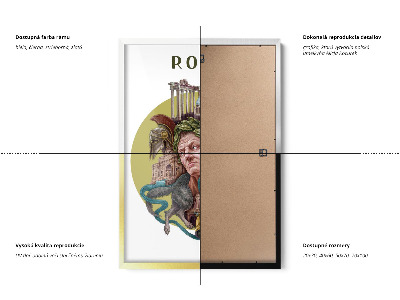 Schilderij met witte lijst Rome