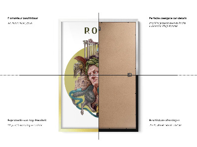 Schilderij met witte lijst Rome